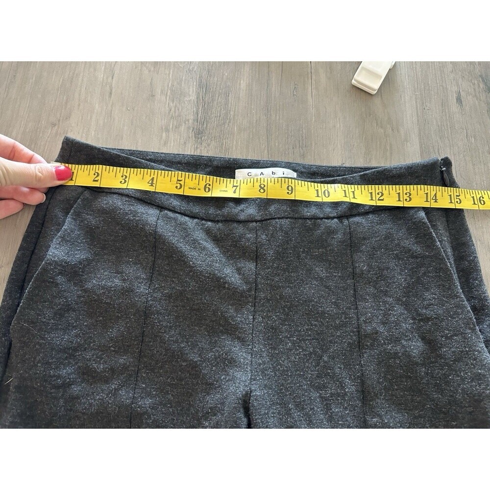 CAbi Sz 4 Dark Gray Audrey Stretch Ponte Knit Side Zip Pants Style - Picture 4 of 7